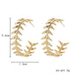 Autumn and winter simple C-shaped wheat earrings fashion retro temperament leaves all-match ladies earrings