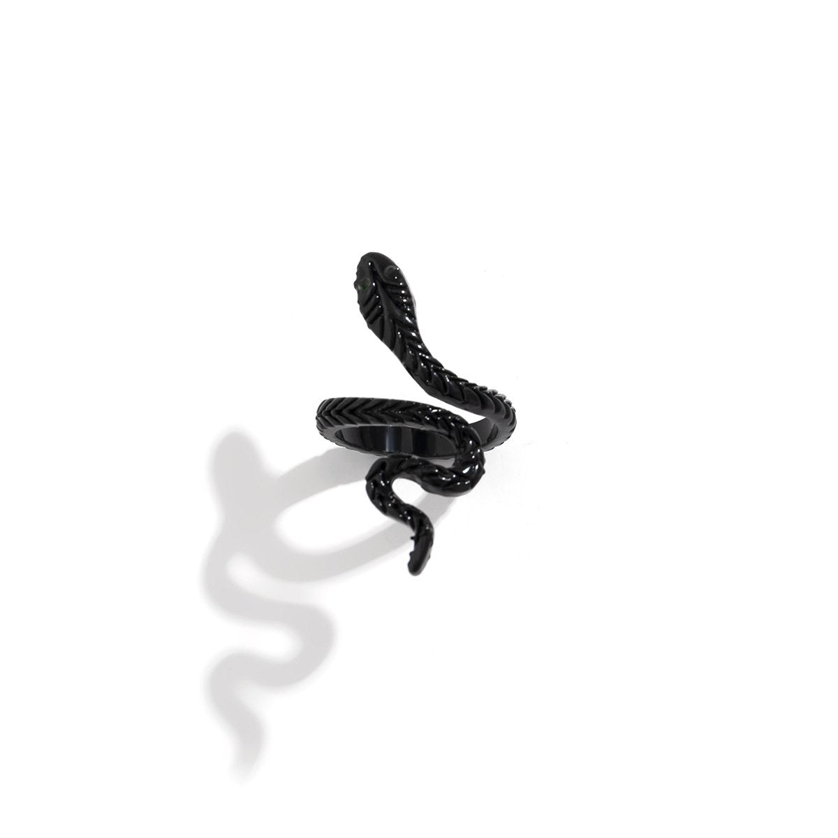 Jewelry personality sweet cool snake-shaped Halloween ring female creative dark opening bat ring