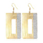 Fashion Square Frosted Earrings High Cool Ladies Ear Jewelry