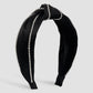 F517 Light luxury personalized claw chain rhinestone personalized headband women's velvet pure color knotted elegant retro headband