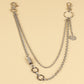 ins rock leaf trend chain hip-hop punk metal ring pants chain waist chain trendy jeans accessories trendy