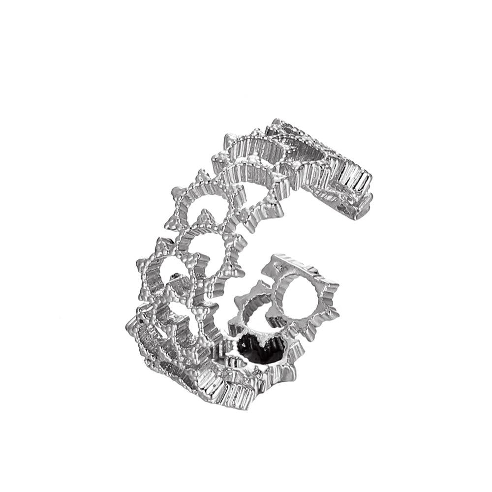 Creative woven mesh metal sun ring ins hip-hop cold street trend hollow ring female