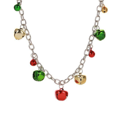 Christmas Necklace Set Jewelry Colorful Bells Necklace Bracelet Earrings Christmas Ornaments