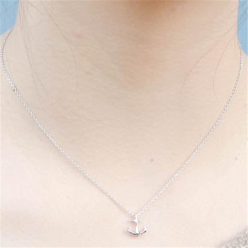 Ladies Pendant Simple Popular Necklace Anchor Clavicle Chain Jewelry