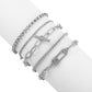 B1841 geometric rhinestone metal closed set pin stick claw chain personality multi-layer bracelet bracelet