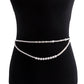 Jewelry fashion double layer imitation pearl metal belt waist chain hot girl waistchain