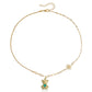 Fashion cartoon three-dimensional bear necklace female hip-hop simple bear necklace necklace ins
