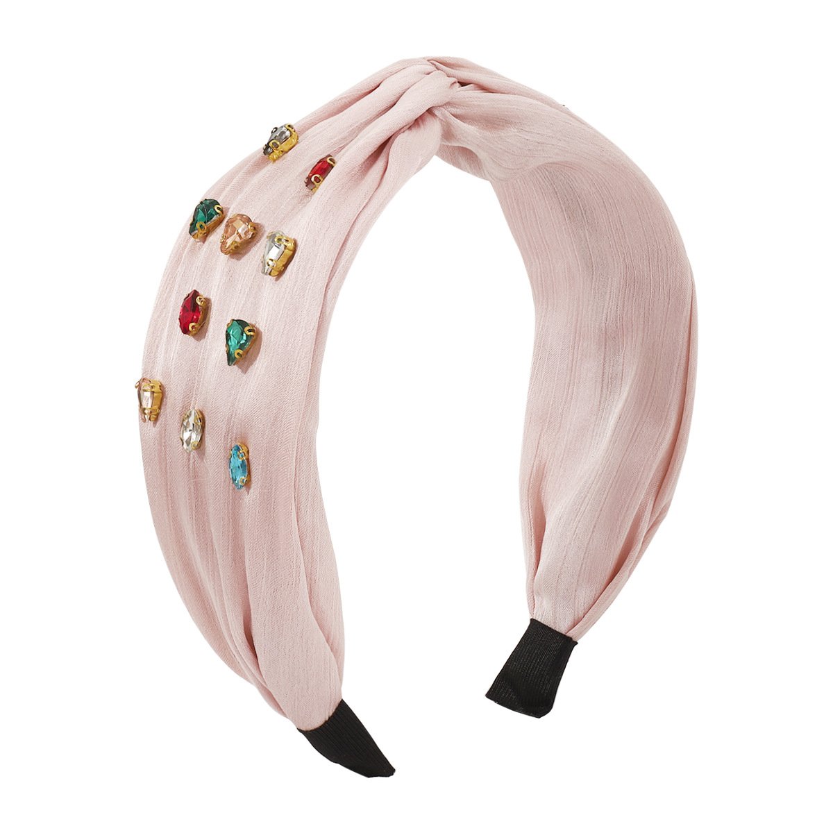 F4818 Jewelry Fabric Cross Color Diamond Fashion Headband Light Luxury Retro Palace Geometric Headband