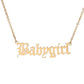 Fashion Items Jewelry Versatile Stainless Steel Pendant Cut Gold Alphabet Necklace