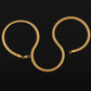 Men's Personality Fashion Gold Necklace Flat Embossed Chain Simple Versatile Items Jewelry