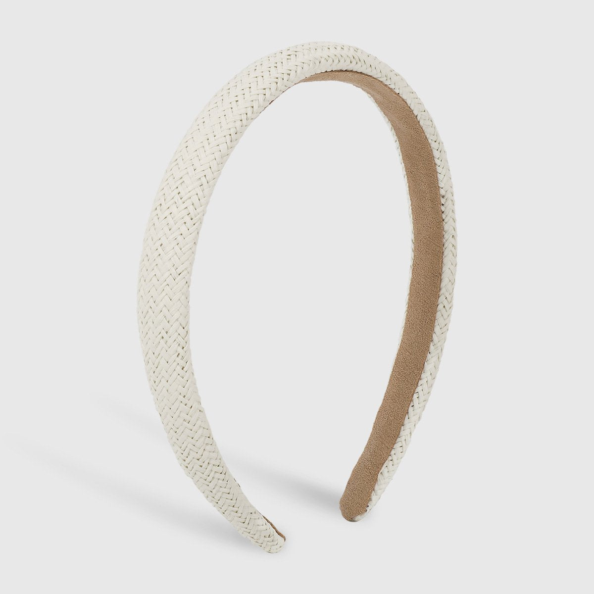 F4553 Retro Fashion Sponge Headband Hong Kong Braided Solid Color Headband Thin Edge Braided Temperament Hair Accessories Female