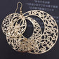 Palace hollow multi-level round wreath earrings Indian ladies earrings
