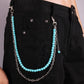 Jewelry natural blue turquoise hip-hop pants chain bouncing disco trend personality fashion jewelry