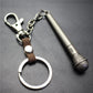 Long handle microphone microphone keychain antique silver bronze key ring jewelry bag pendant pendant