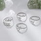 Stainless Steel Frosted Pearl Sand Ring Name Ring DIY Alphabet Ring