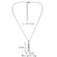 Fashion simple and personalized stainless steel couple KING and QUEEN diamond necklace