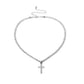 Jewelry Creative Simple Versatile Ins Pendant Full Diamond Cross Short Clavicle Necklace Female