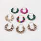 E1719 retro old geometric exaggerated earrings women colored diamond personality irregular rhinestone light luxury earrings