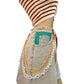 Ins street super hot candy color translucent magic color acrylic double-layer pants chain trendy ornaments