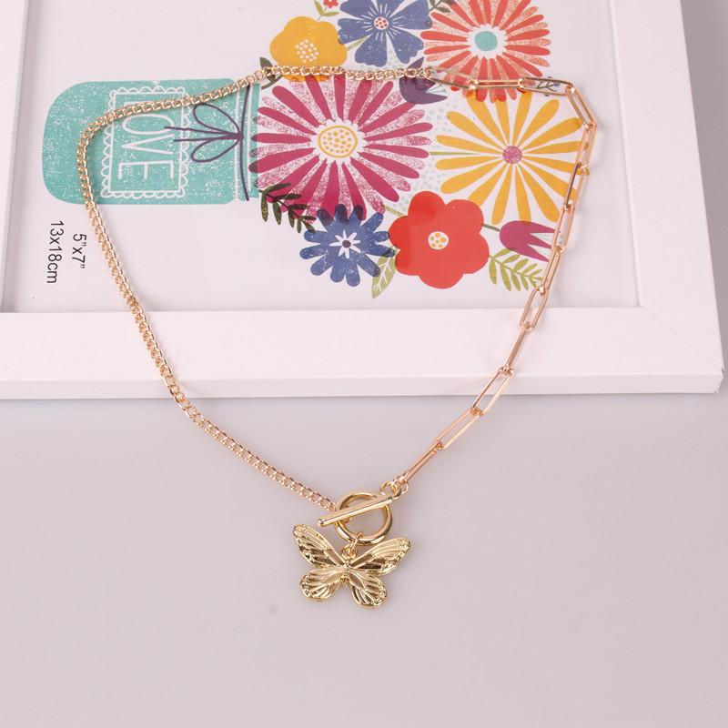 Jewelry niche retro butterfly necklace female amazo direct supply