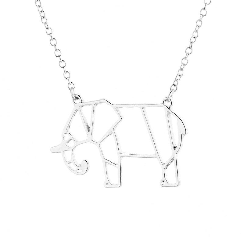 Popular Jewelry Hollow Elephant Necklace Female Lucky Mascot Pendant Neck Jewelry