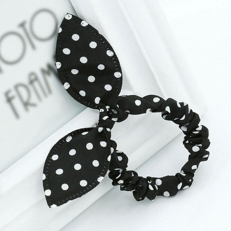 Rabbit Ears Hair Ring Bow Knot Hair Rope Hair Accessories Cute Playful Wave Nodding Flowers