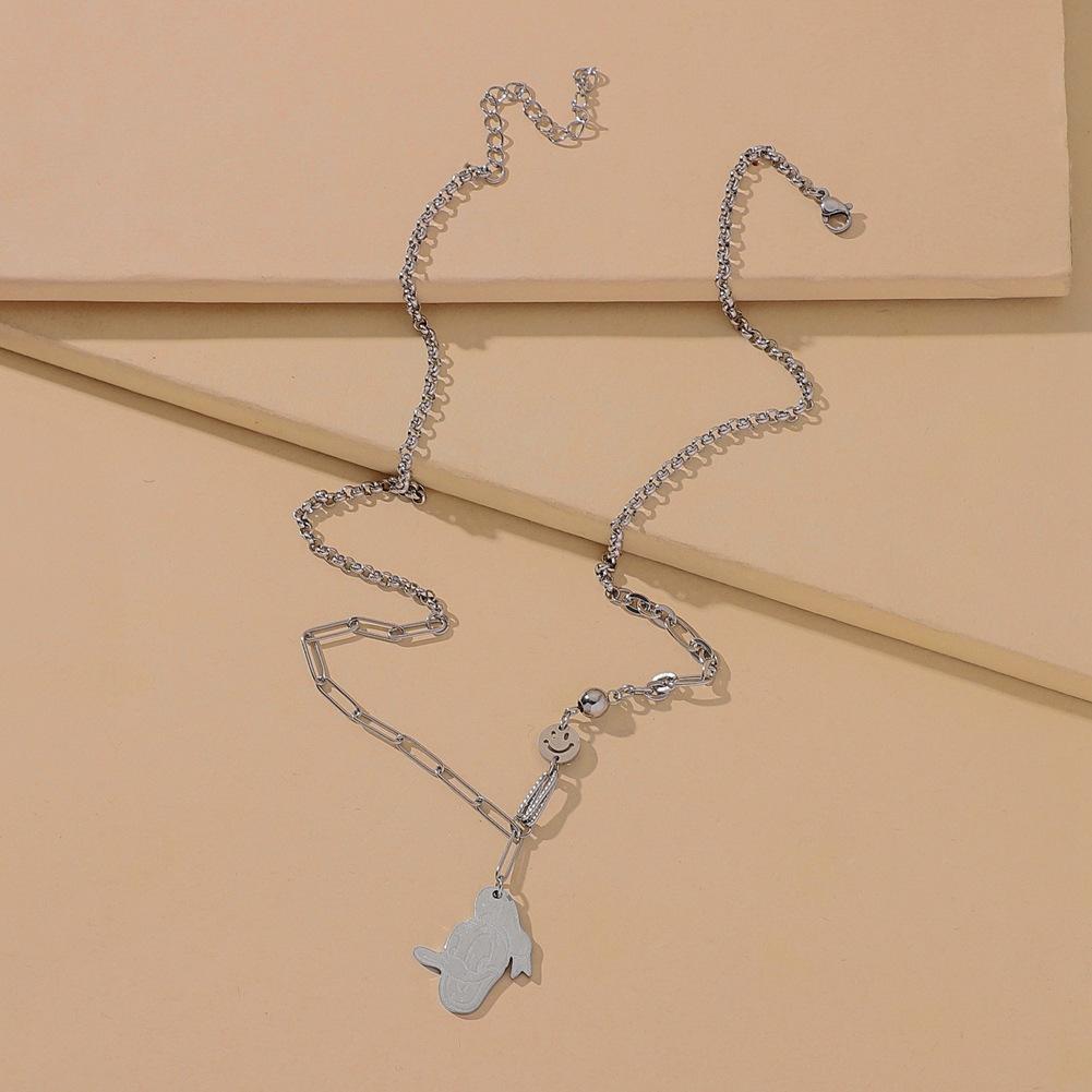 Ins Taobao Tmall Stainless Steel Donald Duck Necklace Cold Fashion Titanium Steel Item Jewelry