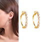 Ins inlaid crystal round earrings female personality temperament hollow simple geometric earrings net red earrings tide
