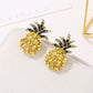 Sweet pineapple stud earrings personalized diamond net red creative ear accessories