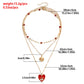 Jewelry ins multi-layer devil's eye collarbone chain cold eyes necklace female niche design sense