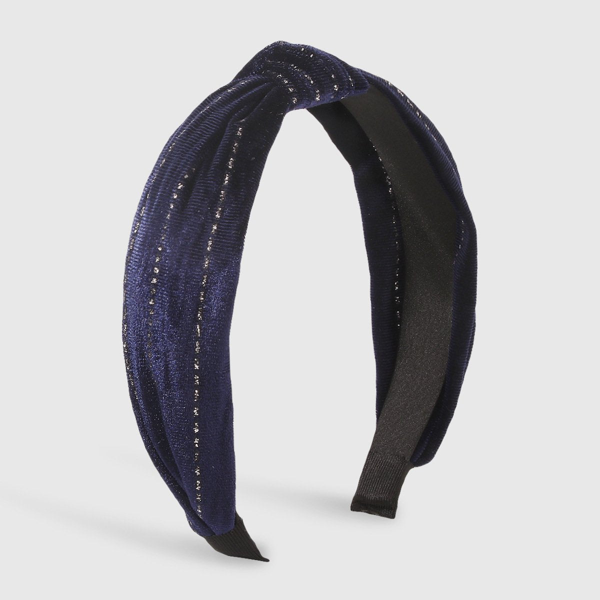 F475 autumn and winter hair accessories golden velvet solid color knotted simple pressed hair going out daily adult headband