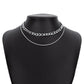 N8889 double-layer stacked necklace Cuban chain hip-hop punk necklace niche geometric personality clavicle chain