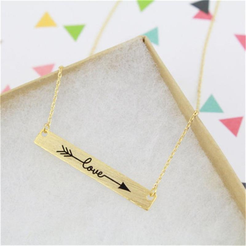 Pure handmade fashion "love" letter necklace necklace female