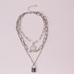 Jewelry Creative Fashion Elements Necklace Simple Retro Lock Pendant Necklace Female