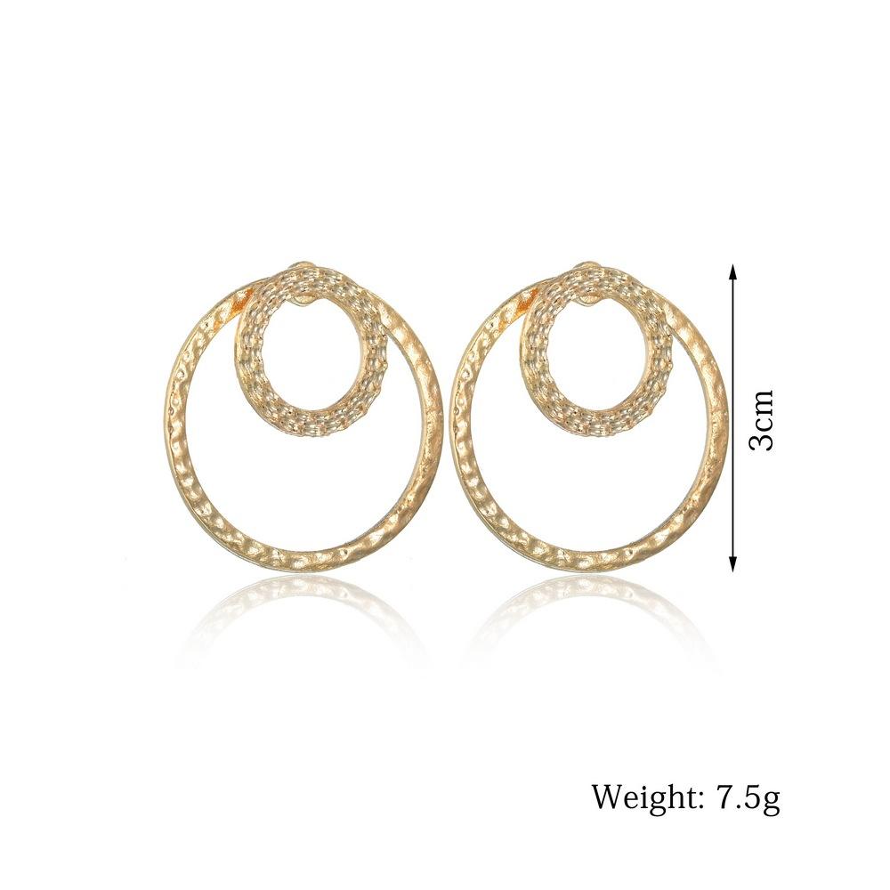 Accessories Fashion Alloy Size Circle Earrings Rear Hanging Detachable Stud Earrings Women