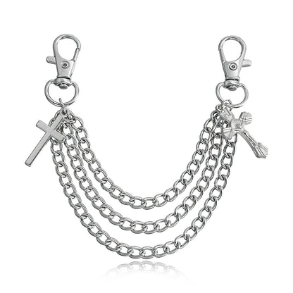 Hip Hop Metal Shoe Chain Metal Tassel Shoe Chain Charm Ladies Shoe Buckle Chain Is Cross Shoe Accessories