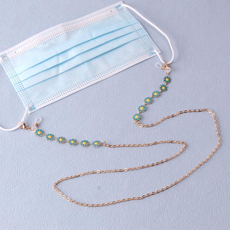 Jewelry chrysanthemum glasses chain dripping oil fashion mask hanging chain anti-slip anti-lost mask chain