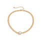 Jewelry Metal Texture Watch Chain Necklace Hip Hop Retro Inlaid Pearl Chain Clavicle Necklace