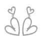 1475 Fashion Atmosphere Earrings Heart Rhinestone Geometric Irregular Earrings Xiaoxiang Retro Earrings