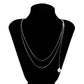 Jewelry cold metal snake bone chain multi-layer necklace female simple special-shaped imitation pearl necklace