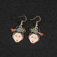 Fashion jewelry personality ancient Chinese beauty avatar earrings exaggerated ancient hair bun human head earrings female