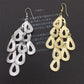 Fashionable Frosted Water Drop String Earrings Long Women Exaggerated Earrings