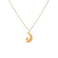 Moon Star Clavicle Chain Women's Simple Temperament Star Moon Pendant Stainless Steel Necklace