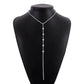 N1968 Simple sexy long tassel necklace trendy niche geometric rhinestone necklace necklace necklace