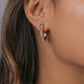 E1369 Jewelry exaggerated micro-inlaid snake-shaped asymmetric earrings personality geometric design earrings