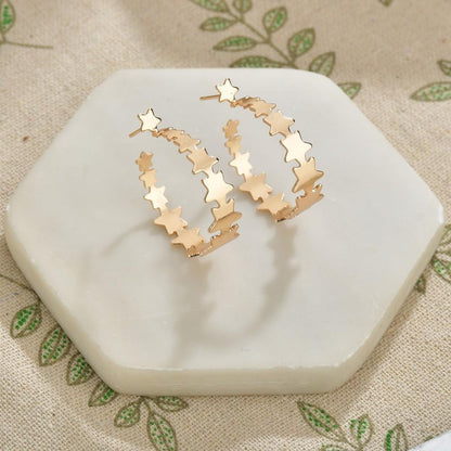 Accessories fashion five-pointed star love earrings earrings retro simple little star earrings for women