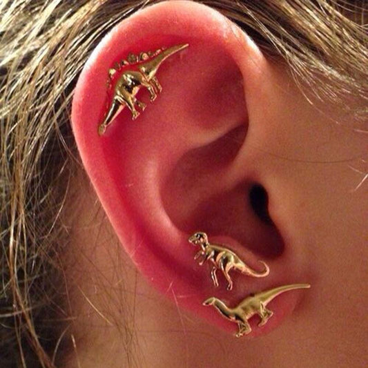 Spring Small Animal Dinosaur Set Personality Earrings Couple Earrings Earrings Studs