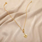 Simple Fashion Heart Tassel Pendant Necklace Bowknot Dog Paw Pendant Ladies Jewelry