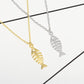 Fishbone Pendant Necklace Pendant Women's Clavicle Chain Fashion Small Fresh Jewelry