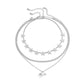 Hip-hop metal tassel star-shaped stacked retro collarbone chain niche simple angel pendant all-match snake bone chain necklace